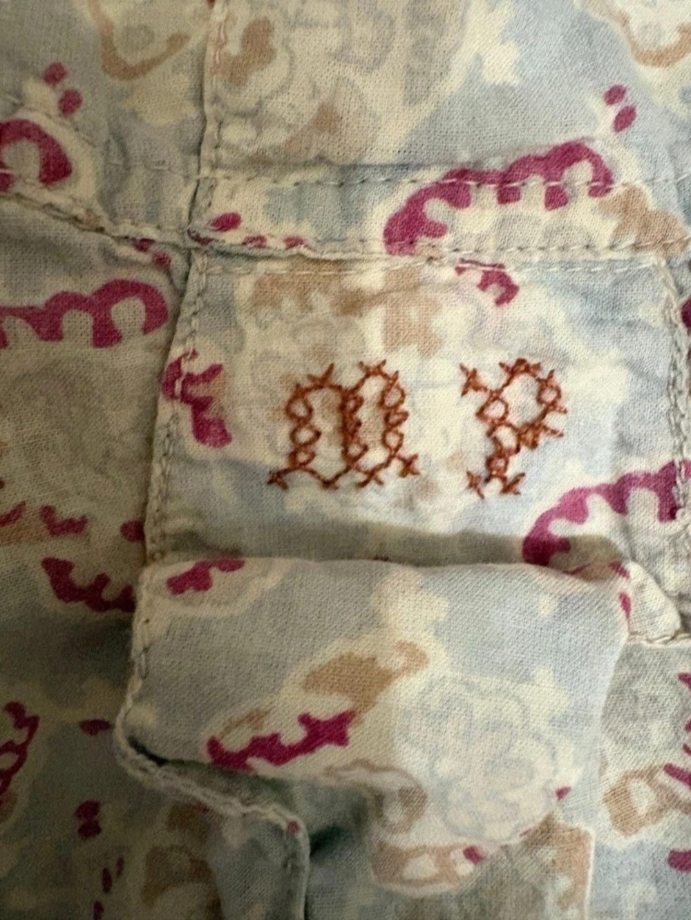 Vintage Magnolia Pearl Floral Button Front Dress in Blue & Pink - Picture 3 of 7